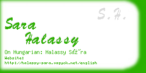 sara halassy business card